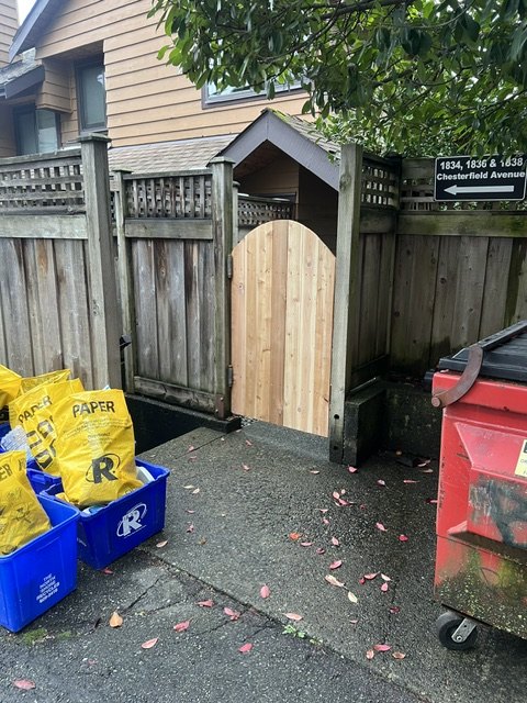 Wood fence gate carpentry repair